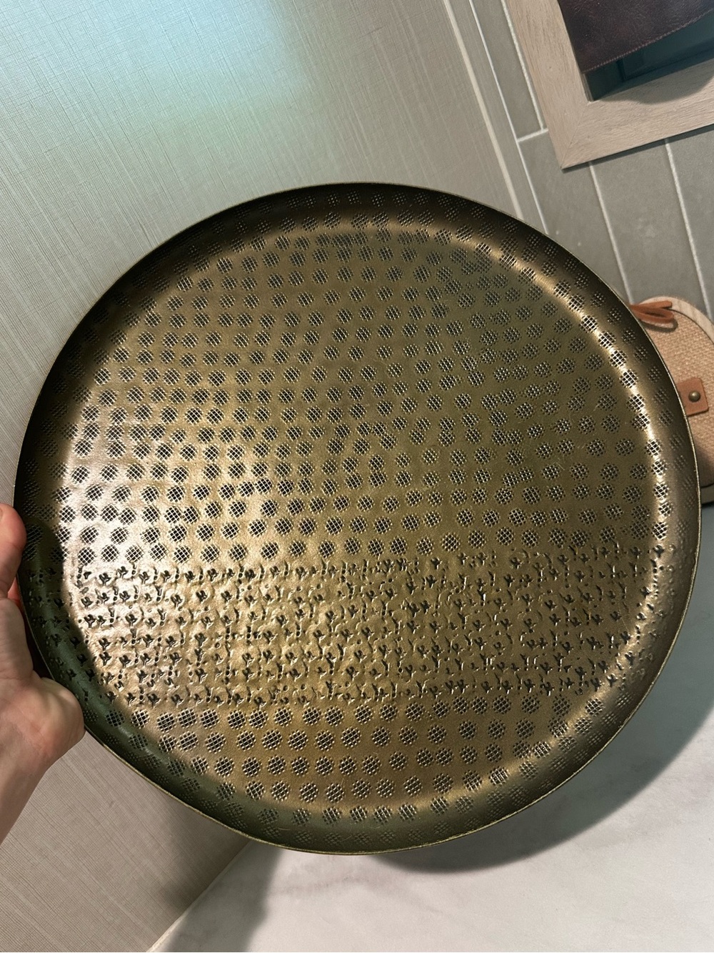 engraved Metal Serving Tray